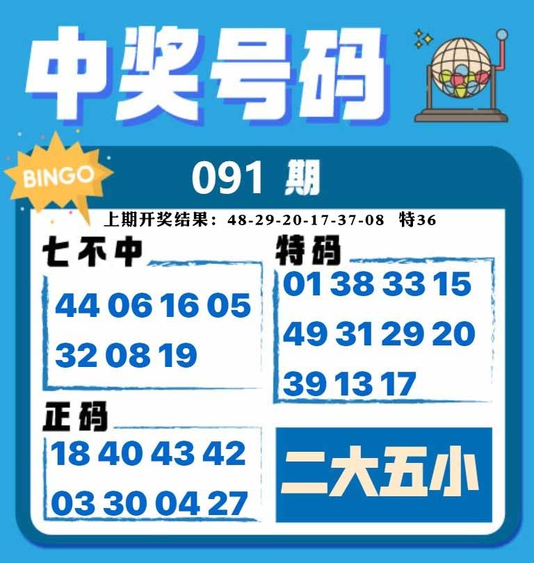 091期中奖号码[图]